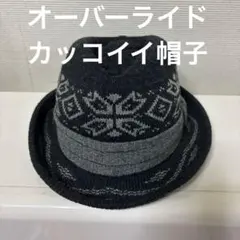 override 雪の結晶模様 ニットハット Lサイズ