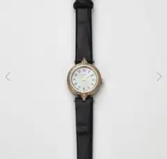 ミモザ 様　専用！アガット　agete ラウンドフェイス革ベルトウォッチ　時計