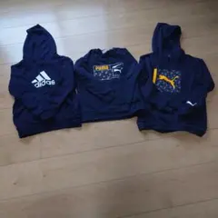 アディダス・プーマ パーカーセット(サイズ130が２枚とサイズ140が１枚です)