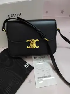 CELINE ブラックショルダーバッグ