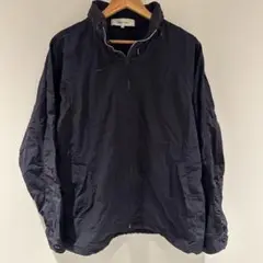 超人気【NYLON STAND HOODED JUMPER】 ネイビー サイズ２