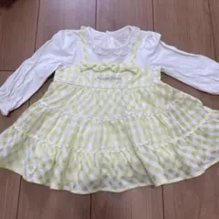 メゾピアノ ギンガムチェック　チュニック リボン　トップス