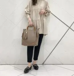 RODE SKO（ロデスコ） 2WAY タッセル付き シンプル トートバッグ