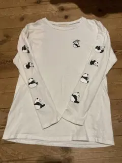 repipi armarioパンダプリント 長袖Tシャツ ホワイト