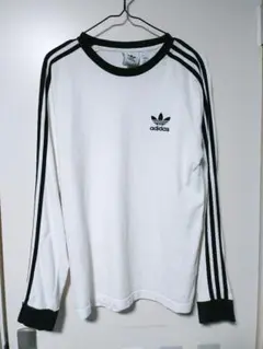 アディダス Mサイズ 長袖 Tシャツ スリーストライプス トレフォイル
