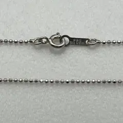 シルバー925 カットボールチェーン ネックレ40cm 1mm