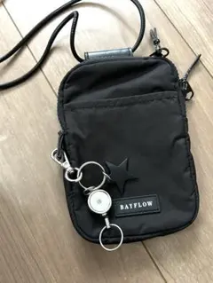 BAYFLOW ブラック スマホショルダーバッグ