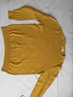 BACK NUMBER マスタード クルーネックセーター M