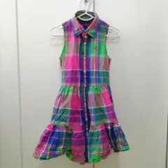 目安サイズ100 ノースリーブワンピース 女の子 ポロ ラルフローレン