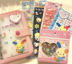 [国内正規品]ウサハナセット　シールバインダー　タイルシール　ぷくぷく　デニム