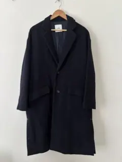 No control airダークグレー チェック柄ショールカラーコートMサイズ No control airダークグレー チェック柄ショールカラーコートMサイズ
