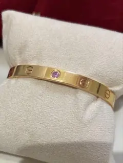 Cartier オープンラブブレスPG ピンクサファイア17号のサムネイル