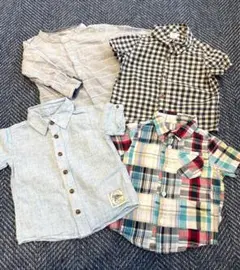 【美品】キッズ服　シャツ　まとめ売り　長袖シャツ　半袖シャツ　サイズ90cm