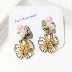 S-363　ハンドメイド☆ビジューピアス／イヤリング