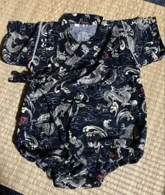 和柄甚平　ロンパース　龍