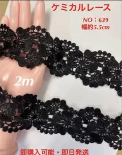 ケミカルレースNO:639 NO:約5.5cm 2m 即購入可