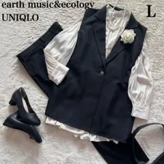 美品✨セレモニー ジレ セットアップ ママスーツ L 入園 入学 卒業 卒園 黒