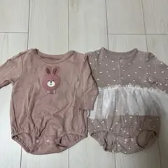 ベビーロンパース 2着セット 女の子