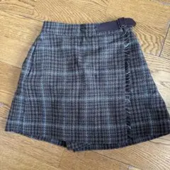 ブラウン系チェック キュロットスカート