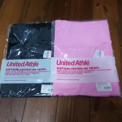 ユナイテッドアスレ 無地 黒 ピンク Tシャツ 110 2枚セットのサムネイル