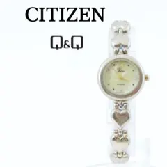 CITIZEN Q&Q 腕時計 Vilasハート ブレスレットウォッチ シルバー