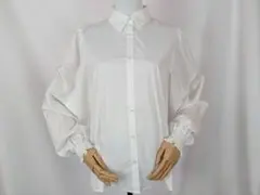 新品タグ付 ドスディオサス DOS DIOSAS パール付ボリューム袖ブラウス 