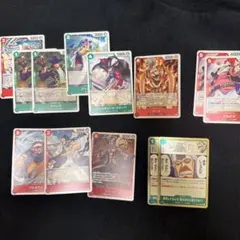 クリーク　デッキパーツ　赤　緑　まとめ売り　ワンピース カード　神の島の冒険