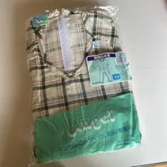 Angel 介護用つなぎ服 Mサイズ 長袖 チェック柄のサムネイル