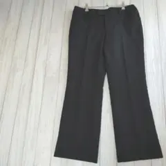 レディース/L/ストライプ/ ワイドレッグ/スラックス/センタープレス