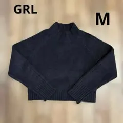 【GRL】ダークブラウン ハイネック レディースニットセーター　M