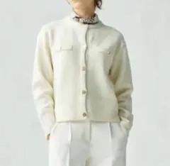 PLST エクストラファインメリノミドルゲージウールクルーカーディガン