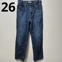 【美品】 UNIQLO U レギュラーフィットストレートハイライズジーンズ 26