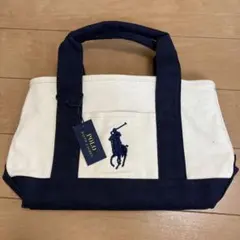Polo Ralph Lauren キャンバストートバッグ ネイビー　スモールのサムネイル