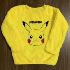 ピカチュウ ふわふわ　トレーナー イエロー サイズ120のサムネイル