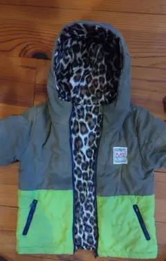 キッズ ダウンコート ヒョウ柄 100cm以上