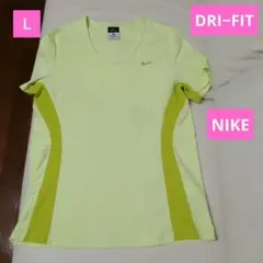 美品Nike DRI-FIT ライムグリーン 半袖 Tシャツ L
