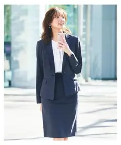 ✨新品タグ付き✨上品ネイビー／ストライプ スーツセットアップ 11AR