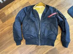 ALPHA MA-1 フライトジャケット XL ブラックイエローリバーシブル