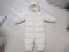 極美品 babygap ダウン ジャンプスーツ カバーオール 60cm 中綿 白