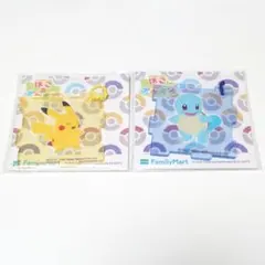 ファミマ ぽこあポケモン アクリルパズルキーホルダー 2個セット＆シール10枚