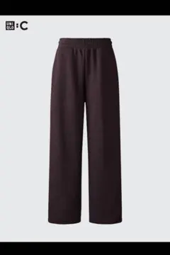 ユニクロC スウェットワイドパンツ ブラウン xs