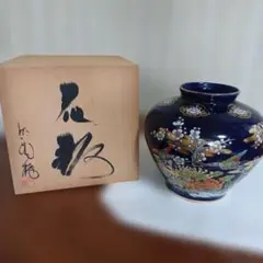 富士七宝陶器 特選 飾壺 花柄 蓋付き 陶芸 - メルカリ