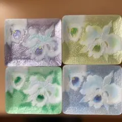 7月21日(火)14時まで1200円】七宝焼 カトレア 蘭の花 小皿 3枚 - メルカリ
