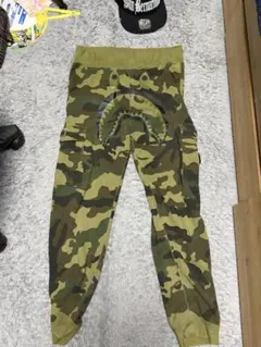 A BATHING APE シャーク カモフラ ジョガーパンツ メンズ