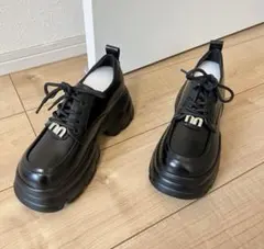 牛革革靴厚底 通勤通学 パンプス ローファー レディース 23.5未使用