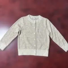 ボンポワン Bonpoint カーディガン ベージュ サイズ4 100cm