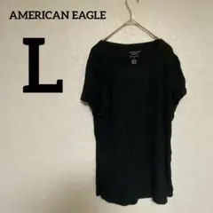 1点物❣海外古着✨AMERICAN EAGLE ブラック 黒 Tシャツ L