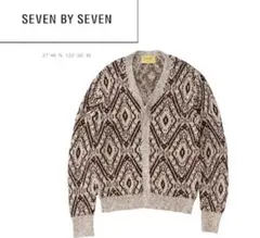 美品 SEVEN BY SEVEN ニットカーディガン ジャガード