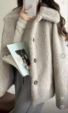 クラシカルエルフ　ボアジャケット グレージュ　Ｌ