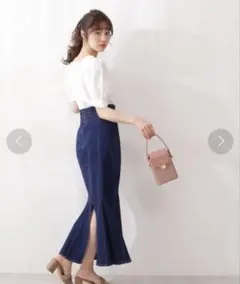 プロポーションボディドレッシング　トライアングルデニムマーメイド